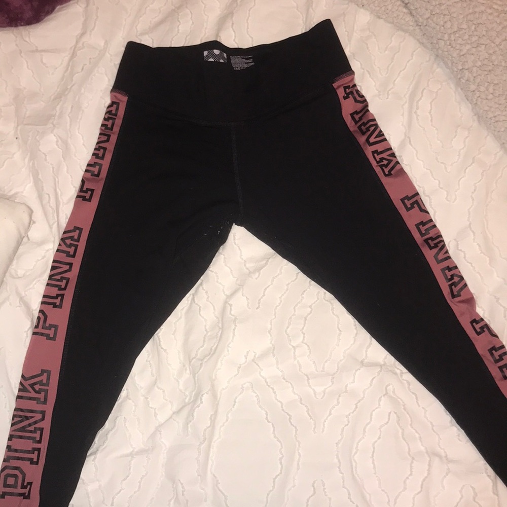 Mauve/black Pink leggings